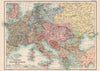 LATE 19TH CENTURY EUROPE. Central and Eastern Europe 1863-1897 1902 old map
