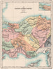 EASTERN ROMAN EMPIRE C950 AD.Byzantine Empire.Plate 2.Asia Minor Turkey 1902 map