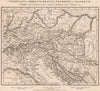 CENTRAL EUROPE ANCIENT. Vindelicia Noricum Rhaetia Pannonia. ARROWSMITH 1828 map