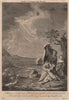 BIBLE. Genesis 6.17-18 God's Covenant with Noah 1752 old antique print picture