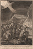 BIBLE. Genesis 8.20 Noah buildeth an Altar to the Lord 1752 old antique print