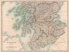 SCOTLAND SOUTH. Borders Argyll Perthshire Fife Forfar Lanark.JOHNSTON 1906 map