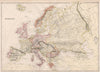 EUROPE POLITICAL. Russia excludes Georgia. BLACKIE 1882 old antique map chart