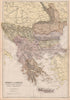 BALKANS.Turkey Greece.Roumelia Bulgaria Wallachia Servia Bulgaria 1882 old map