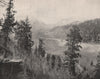 Sunshine Park and Mount Wilson, California 1895 old antique print picture