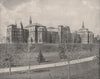 Wellesley College, Wellesley, Massachusetts 1895 old antique print picture
