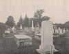 Tombs of Jonathan Edwards and Aaron Burr, Princeton, New Jersey 1895 old print