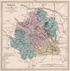INDRE department showing resources & minerals. LE VASSEUR 1876 old antique map