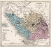 VENDÉE department. Battlefields/dates, resources & minerals. LE VASSEUR 1876 map
