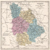VIENNE department. Battlefields/dates, resources & minerals. LE VASSEUR 1876 map