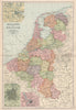 BELGIUM & NETHERLANDS w/ battlefields/dates. Amsterdam Brussels. BACON 1903 map