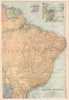 SOUTH AMERICA NE. Brazil. Indian tribes. Rio de Janeiro Trinidad. BACON 1903 map