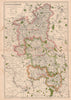 BUCKINGHAMSHIRE. Showing Parliamentary divisions,boroughs & parks.BACON 1927 map