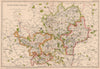HERTFORDSHIRE. Showing Parliamentary divisions, boroughs & parks. BACON 1927 map