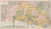 CITY OF LONDON showing WARDS. Churches & public buildings plans. BACON 1927 map