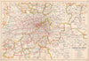 LONDON GAS SUPPLY areas + UNDERGROUND/Tube & electrified railways.BACON 1927 map