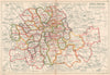 LONDON BOROUGHS. Metropolitan & Parliamentary. Constituencies. BACON 1927 map