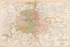 LONDON CORONERS DISTRICTS. Vintage map. BACON 1927 old vintage plan chart