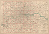 THE ENVIRONS OF LONDON. Index map. Main roads. BACON 1927 old vintage