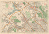 NW LONDON Cricklewood Hampstead Hendon Willesden Golders Green. BACON 1927 map