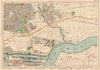 EAST HAM BARKING Plaistow Royal Docks North Woolwich Beckton. BACON 1927 map