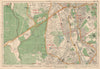 WIMBLEDON. Putney Tooting Wandsworth Richmond Park Roehampton. BACON 1927 map