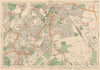 CATFORD Brockley Lee Lewisham East Dulwich Forest Hill Sydenham. BACON 1927 map