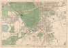 KINGSTON-UPON-THAMES Surbiton Molesey Hampton Court Thames Ditton.BACON 1927 map
