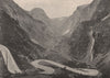 STALHEIM. The Zig-Zag road and waterfalls. Norway 1895 old antique print