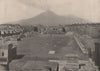 POMPEII. View of the Forum, with Vesuvius in the background. Italy 1895 print