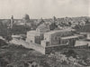 JERUSALEM. The holy city showing the church of St. Anne. Israel. Palestine 1895