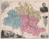 ARIÈGE. Département. Foix. Clausel. VUILLEMIN 1879 old antique map plan chart