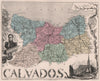 CALVADOS. Département. St Pierre de Caen. Dumont d'Urville. VUILLEMIN 1879 map