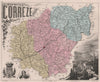 CORRÈZE. Département. Tulle. Brune. VUILLEMIN 1879 old antique map plan chart