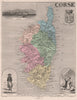 CORSICA. 'Corse'. Département. Ajaccio. Napoléon Bonaparte. VUILLEMIN 1879 map