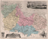 CÔTES-D'ARMOR/'Cotes-du-Nord' Département. St-Brieuc Quelen. VUILLEMIN 1879 map