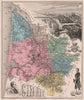 GIRONDE. Département. Bordeaux. Montesquieu. Decazes. VUILLEMIN 1879 old map