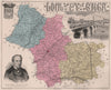 LOIR-ET-CHER. Département. Blois. Thierry. VUILLEMIN 1879 old antique map