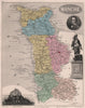 MANCHE. Département. Mont-St-Michel. Tourville. VUILLEMIN 1879 old antique map