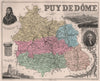 PUY-DE-DÔME. Département. Clermont-Ferrand. Desaix. Delille. VUILLEMIN 1879 map