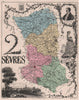 DEUX-SÈVRES. Département. Niort. Fontanes. Maintenon. VUILLEMIN 1879 old map