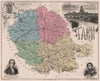 TARN. Département. Albi. Pinel. Soult. VUILLEMIN 1879 old antique map chart