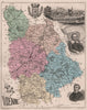 VIENNE. Département. Poitiers. Balue. Renaudot. VUILLEMIN 1879 old antique map