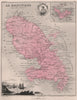 MARTINIQUE/ST BARTHELEMY. Antilles Fort-de-France Joséphine. VUILLEMIN 1879 map