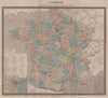'France Physique, Administrative et Routière'. LARGE/GRANDE. VUILLEMIN 1879 map