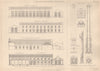 RAILWAY WORKSHOPS, WORCESTER.  Elevation, sections & chimney details 1876