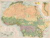 Northern & Central Africa. Commercial. Agricultural products & minerals 1925 map