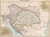 AUSTRIA-HUNGARY. Inset Vienna; Ofen (Buda) Pest Budapest. BARTHOLOMEW 1912 map