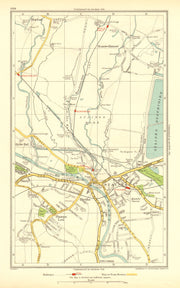 STAINES. Egham Hythe Stanwell Moor Thorpe Hythe End Horton Wraysbury 1937 map