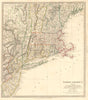 USA.New York Maine Massachusetts Connecticut New Jersey NH RI VT.SDUK 1848 map